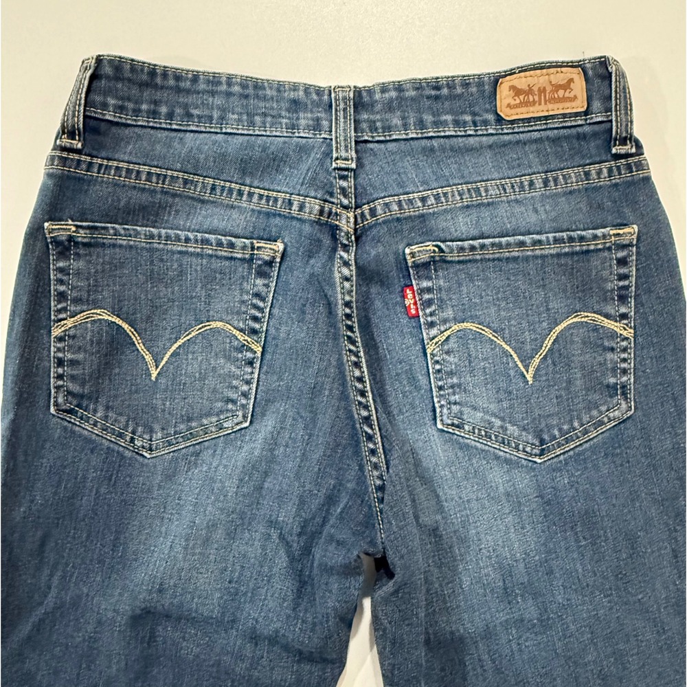 Levi's Women's Mid Rise Skinny Jeans W28 L32 Dark Wash Denim 258 - Picture 7 of 12